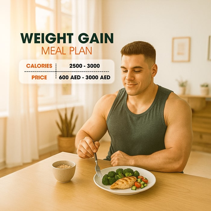 man flexing his muscle which he gained via healthy weight Gain meal plans